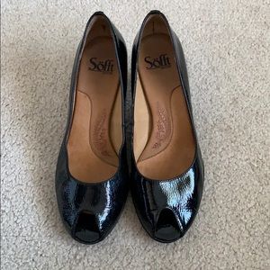 Sofft black heels size 8
